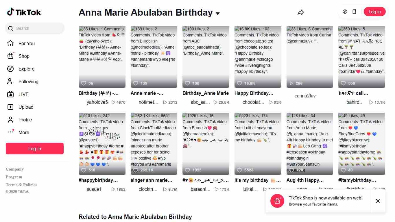 Anna Marie Abulaban Birthday | TikTok